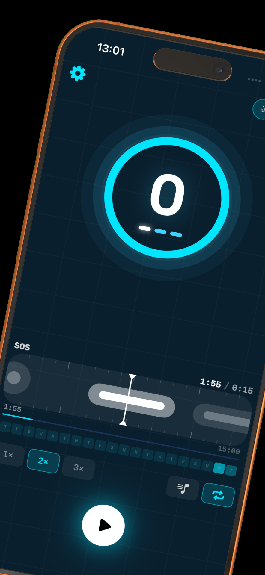 Kegel Morse Hero detailed training view with ring animation